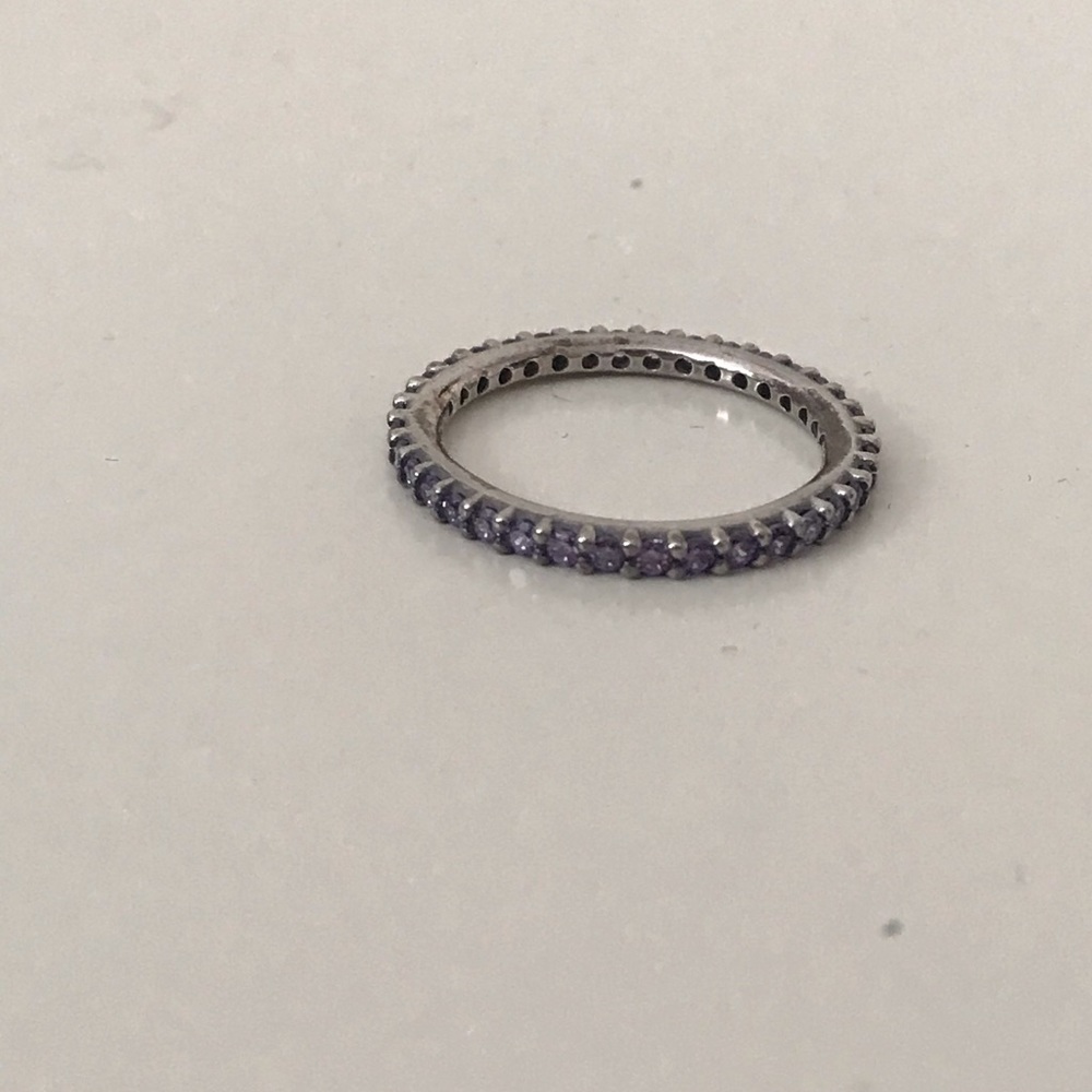 THIN PURPLE PANDORA RING - Picture 2 of 4